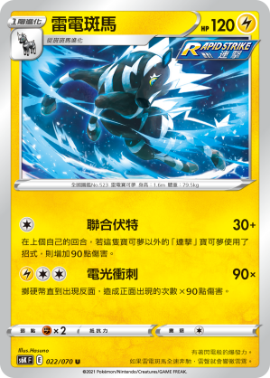 022/070 雷電斑馬