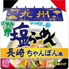 サッポロ一番 塩らーめん長崎ちゃんぽん風５食 (18件)
